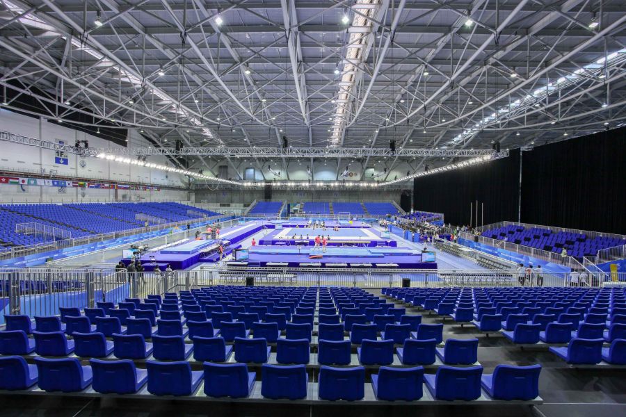 世大運競技體操測試賽在南港展覽館舉行。圖/大會提供