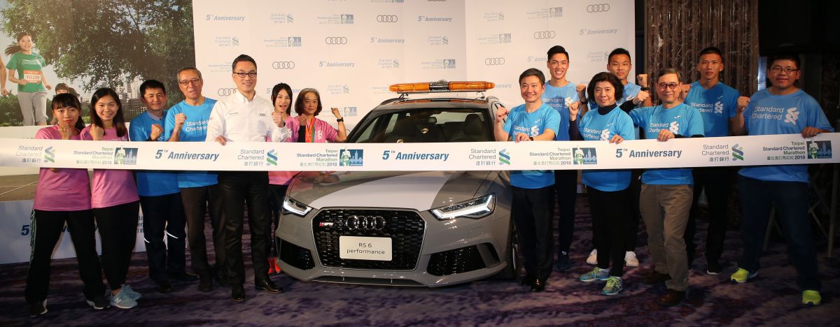 台灣奧迪將提供「2018臺北渣打公益馬拉松」賽事用車。圖/李天助攝