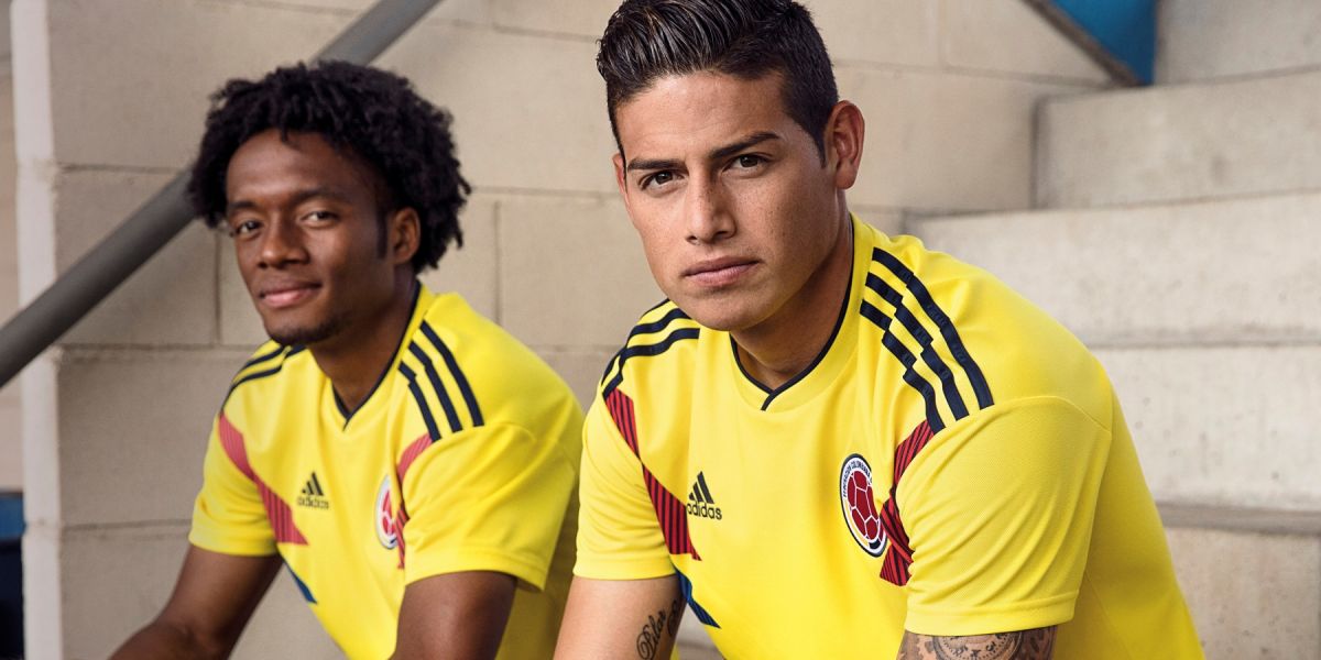 哥倫比亞國家隊全新球衣以1990年義大利世界盃足球賽的主場球衣改款。adidas提供