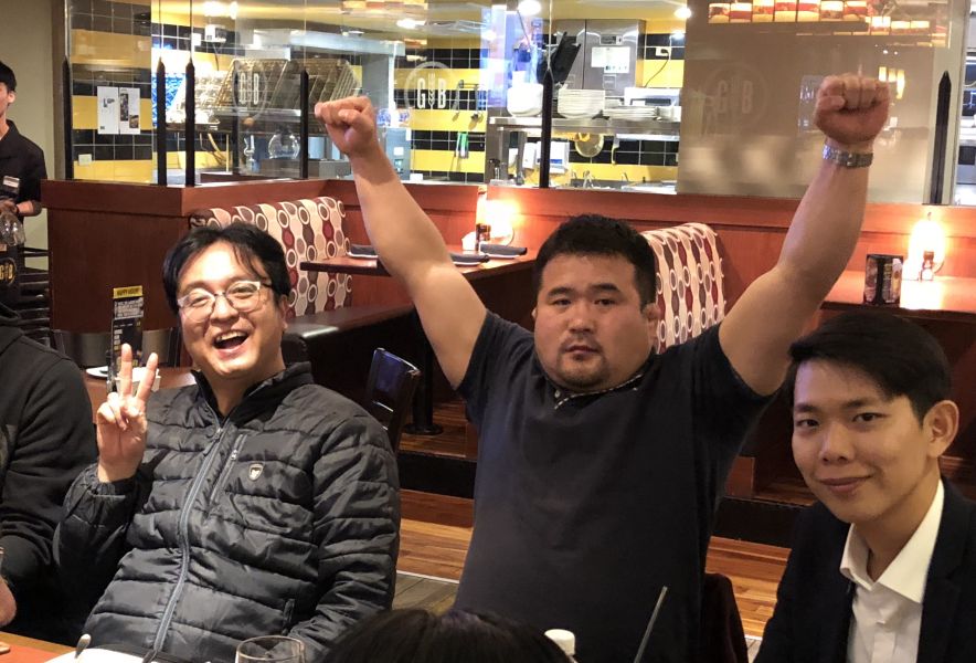 TFC創辦人河東振(中)興奮表示：「台灣，我們來了！」中華民國綜合格鬥協會提供
