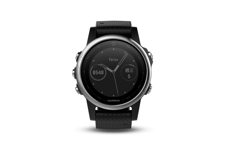 Garmin推出fēnix 5S新色－沉穩黑，搶攻頂級穿戴腕錶市場。Garmin提供