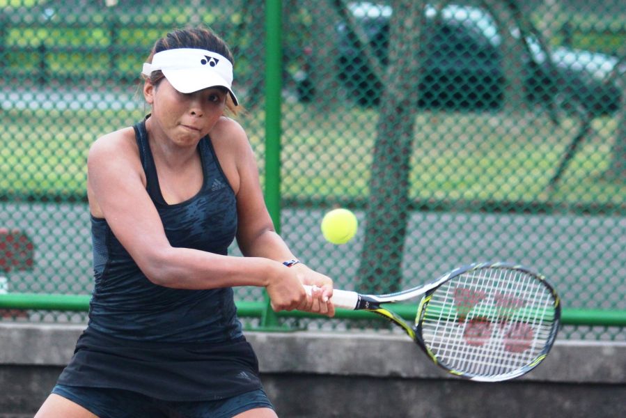 女單第一種子李珮琪輕取對手取得會內資格。中華民國網球協會提供