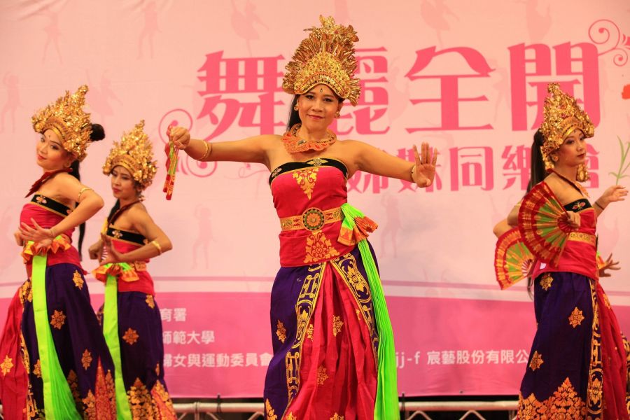 峇里島文化工作室展演印尼傳統迎賓舞蹈。(大漢集團提供)