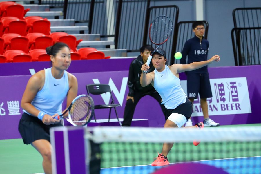 澳網青少女雙料冠軍梁恩碩感受職業戰力。WTA臺灣公開賽大會提供