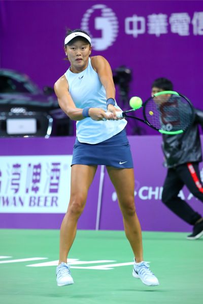 台灣二姐張凱貞打下今年首勝。WTA臺灣公開賽大會提供