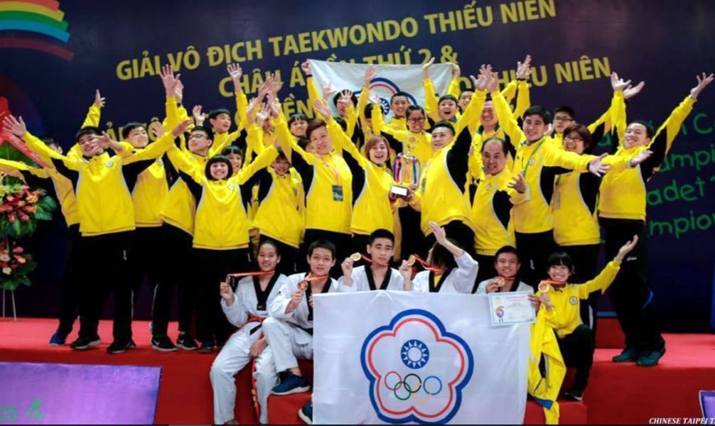 第二屆亞洲少年跆拳道錦標賽，中華隊勇奪三金二銀六銅。跆拳道協會／提供。