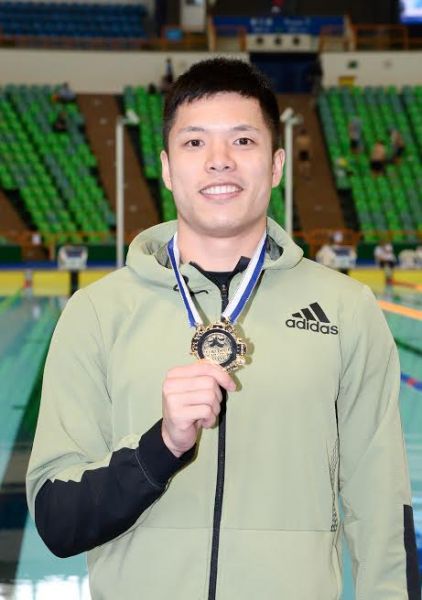 「水道速男」吳浚鋒在男子50公尺自由式游出23秒05，順利摘金。圖/大會提供