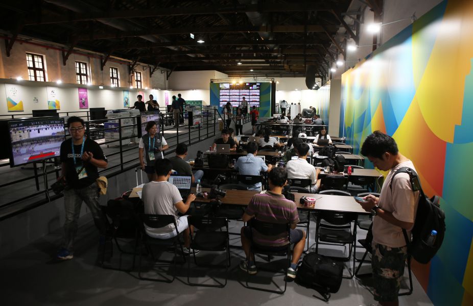 臺北世大運主新聞中心設在松菸古蹟倉庫內，提供國內外媒體服務。圖/大會提供