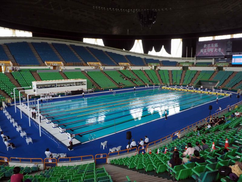 臺北世大運的活動式泳池,，讓參與測試賽的選手有出國比賽的感覺。圖/大會提供