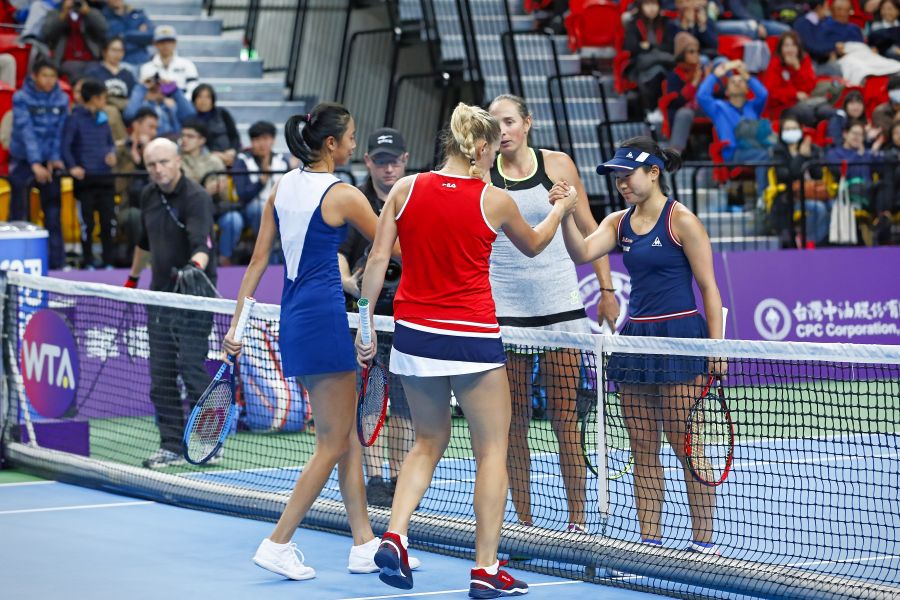 詹皓晴的頭號種子組合也在四強止步。WTA臺灣公開賽大會提供