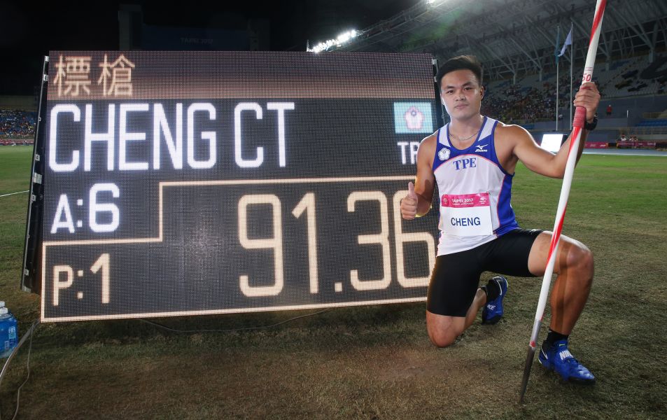 鄭兆村91.36的成績，把最近八屆奧運金牌給比下去！圖／李天助攝影。