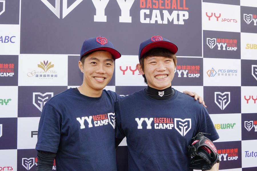 陳冠宇與呂彥青10日一起參加YY Baseball Camp。圖/主辦單位提供