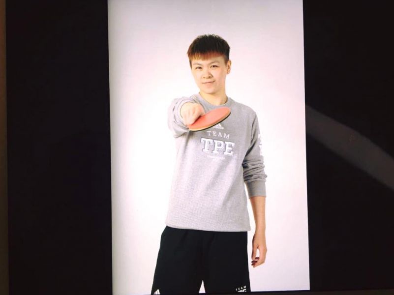 陳思羽是第一位公開參選的桌球選手。摘自陳思羽臉書