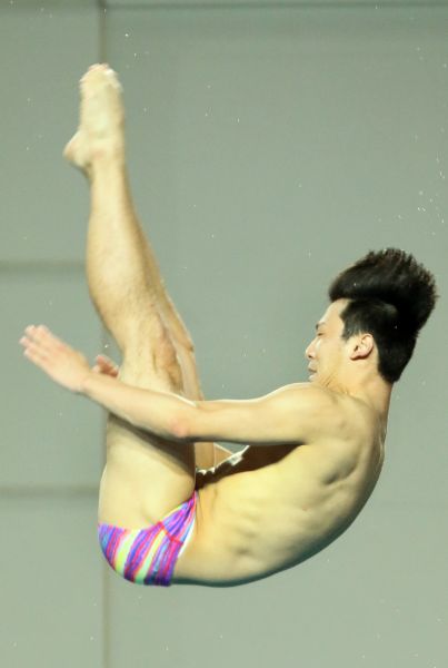 韓國跳水選手JIN_YOUN_KIM_在世大運測試賽首日收下一金一銀。圖/大會提供