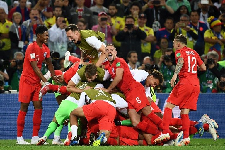 英格蘭首度在世界盃史上在PK大戰中獲勝。法新社