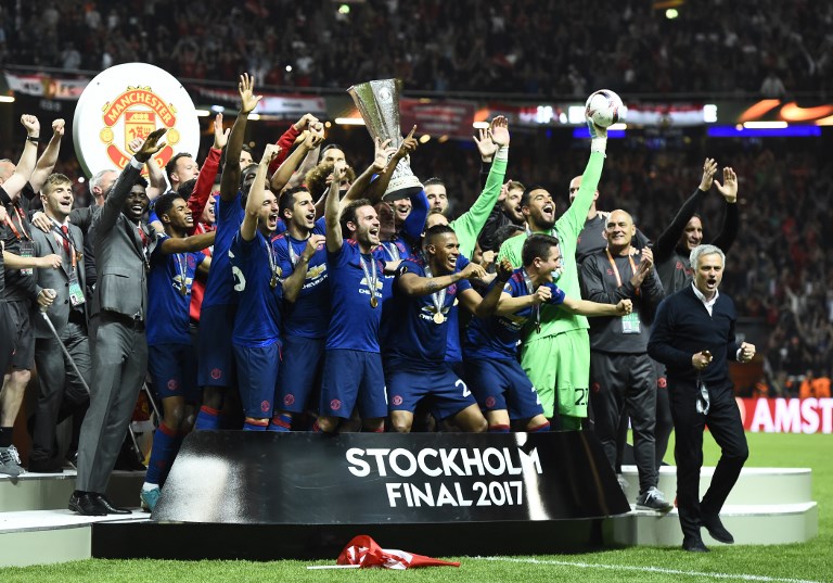 曼聯奪得隊史首個歐聯盃冠軍。法新社