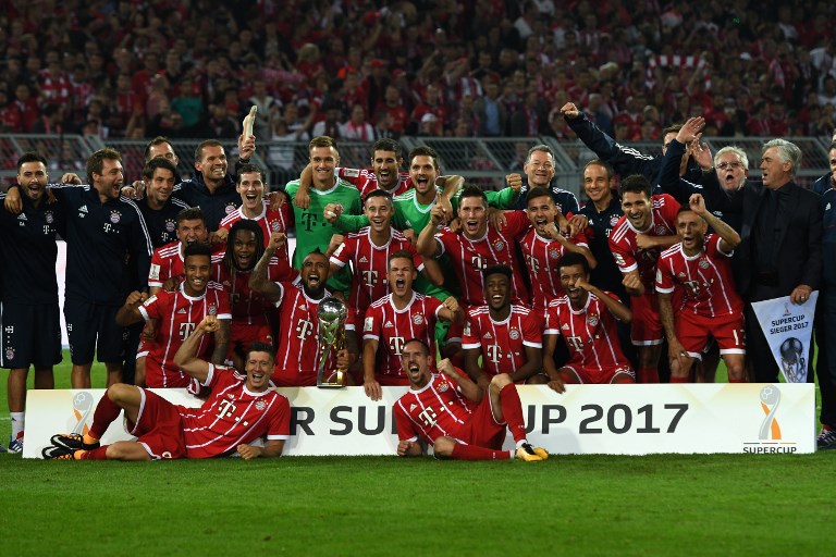 拜仁第6次奪得德國超級盃冠軍創下紀錄。法新社