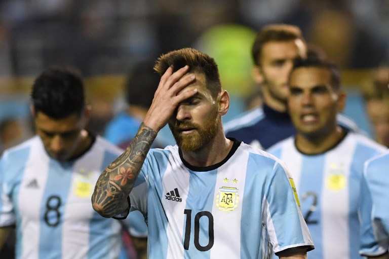 梅西認為阿根廷不是2018年世界盃的冠軍熱門強隊。法新社資料照