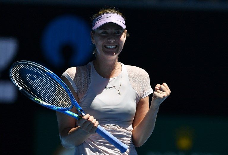 暌違兩年，莎拉波娃再度於澳網奪下勝利。法新社