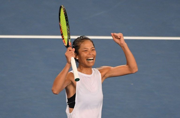 謝淑薇生涯第二度打進澳網女單16強。法新社