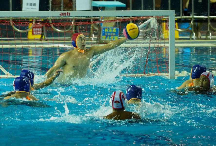 世大運水球測試賽中華對印尼之戰。2017臺北世大運組委會提供。