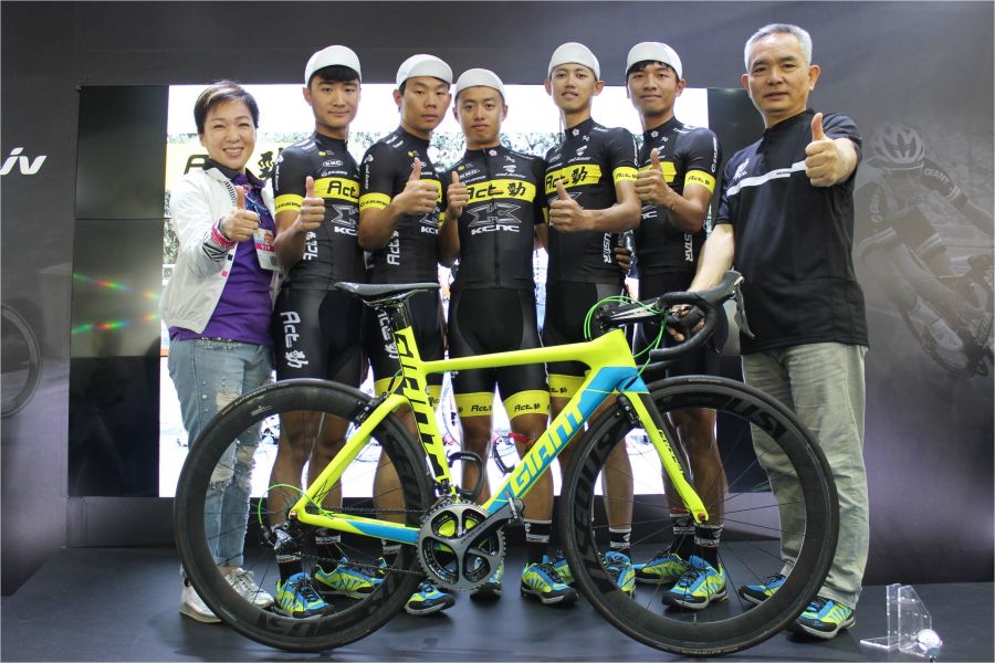 台灣前勁隊將參加明天登場的國際自由車環台賽。捷安特／提供。