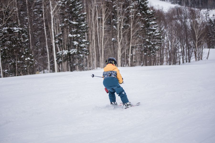 本次培訓年紀最小(8歲)選手陳羽琦，自2歲半開始接觸滑雪。圖/公關提供