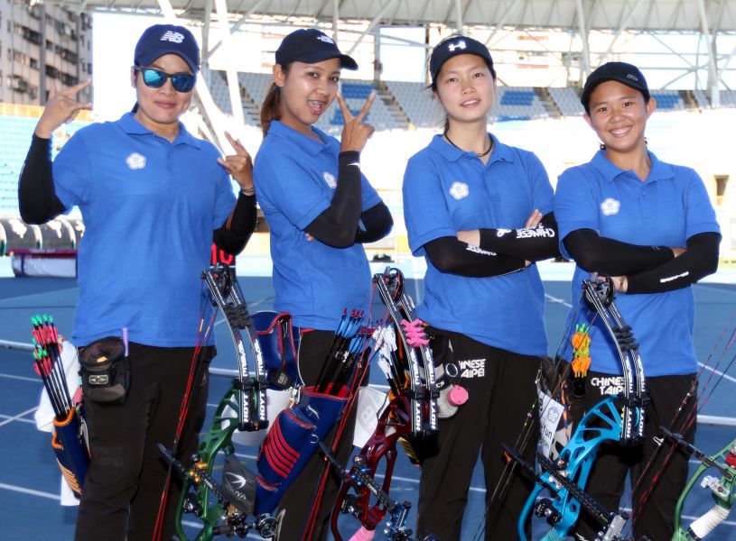 中華複合弓女子隊。中華民國射箭協會／提供。