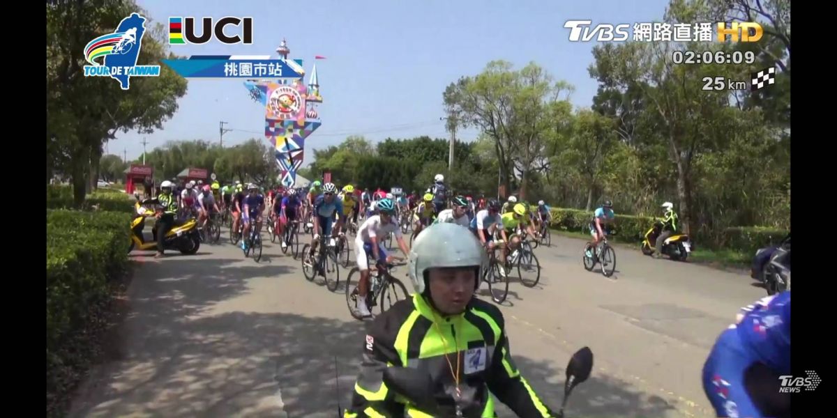 環台賽第二站跑錯路UCI並不覺得如何。摘自TVBS