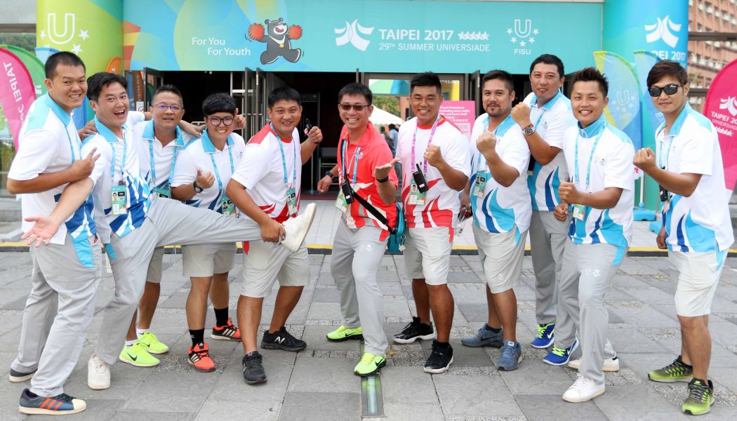 2017臺北世大運射箭賽工作人員中有十餘位國手。林嘉欣／攝影。