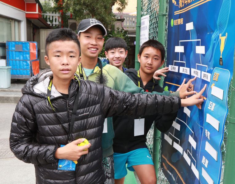參賽的4名小將都是台灣14歲級前四。圓山友潛會提供