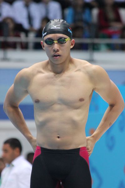 中華隊泳將王郁濂在50公尺仰式決賽排名第八。體記協會提供
