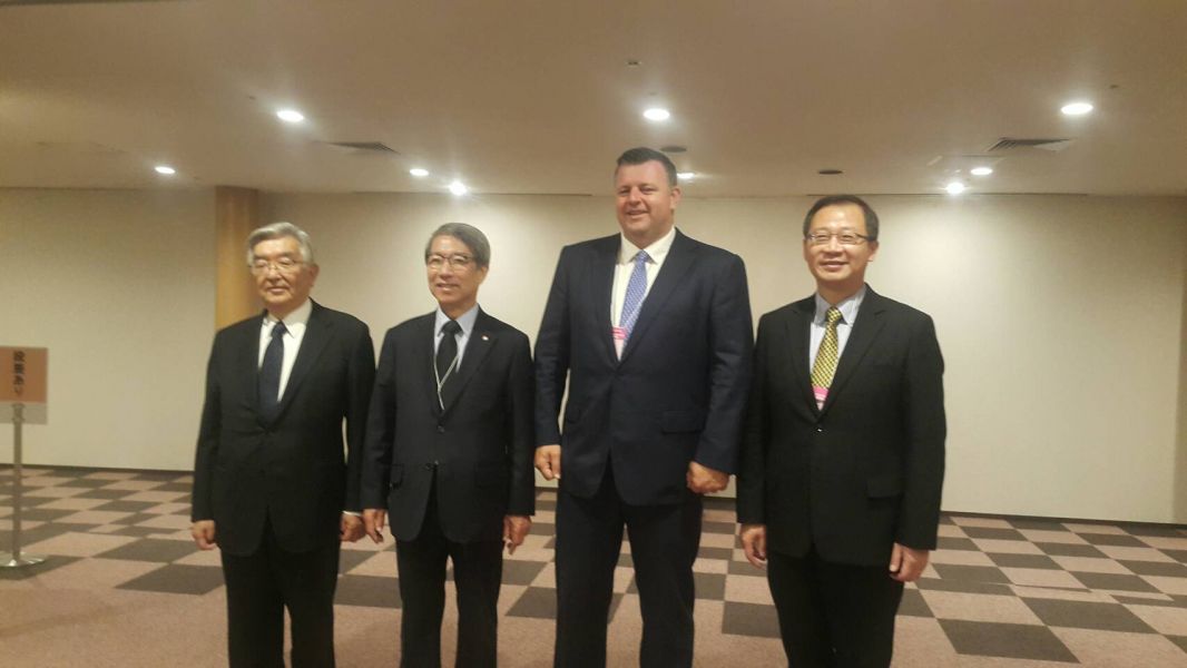 吳志揚會長與日韓新任會長會面。圖/CPBL提供