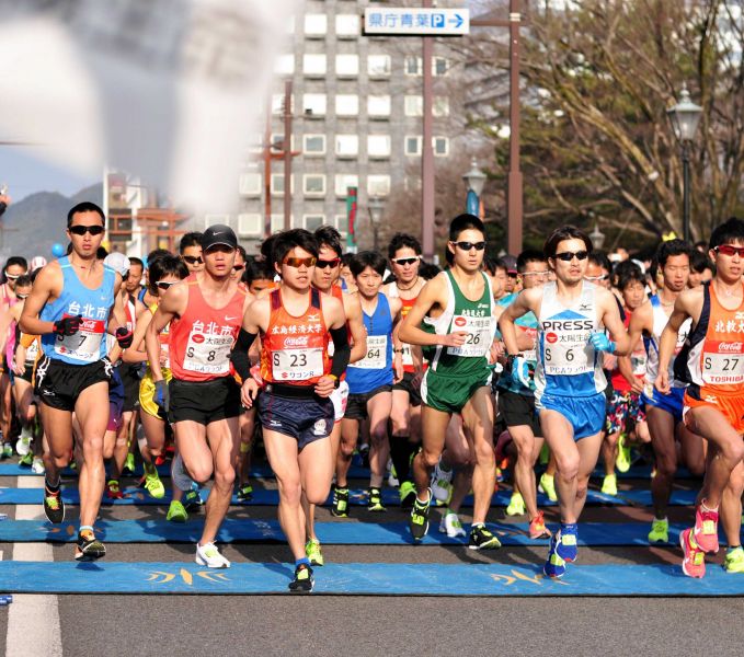 靜岡馬拉松賽。台北市代表隊張嘉哲／提供。