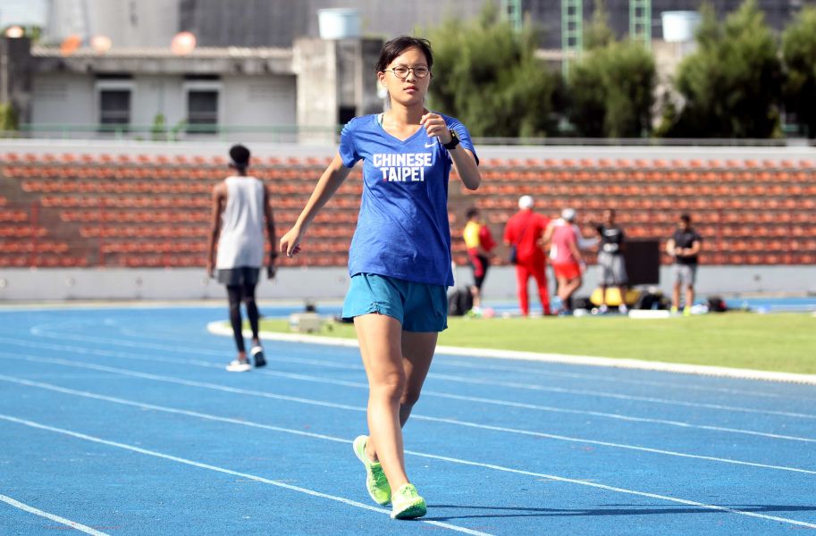鄔惟喬希望能在女子5000公尺競走為中華隊搶頭香。特派記者林嘉欣／攝影。
