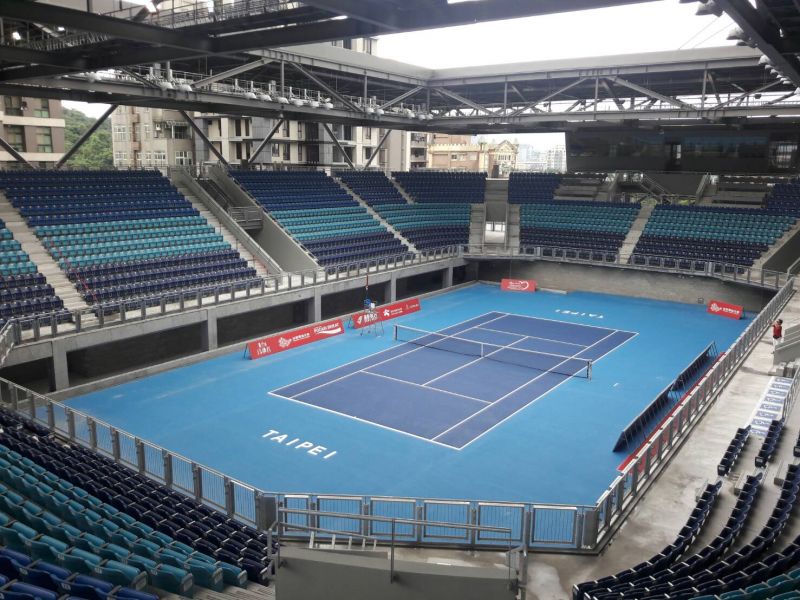 台北網球中心中央球場座位受限。大會提供