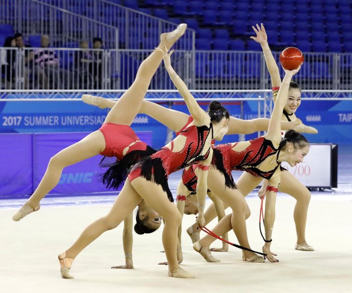 日本展現在韻律體操的實力。台北世大運組委會提供
