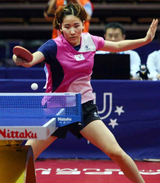 代表韓國桌球女團的李恩惠來自中國。圖/2017世大運組委會提供