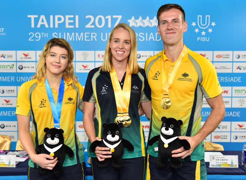 本屆世大運澳洲代表團創下澳洲參與世大運最多選手紀錄。圖/2017世大運組委會提供