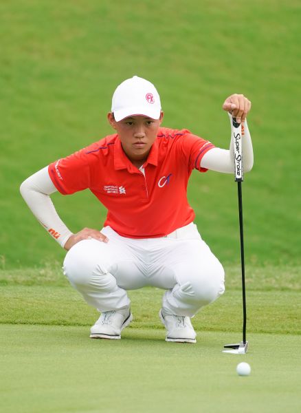 中華隊陳萱拿下高爾夫女子個人賽銀牌。台北世大運組委會提供