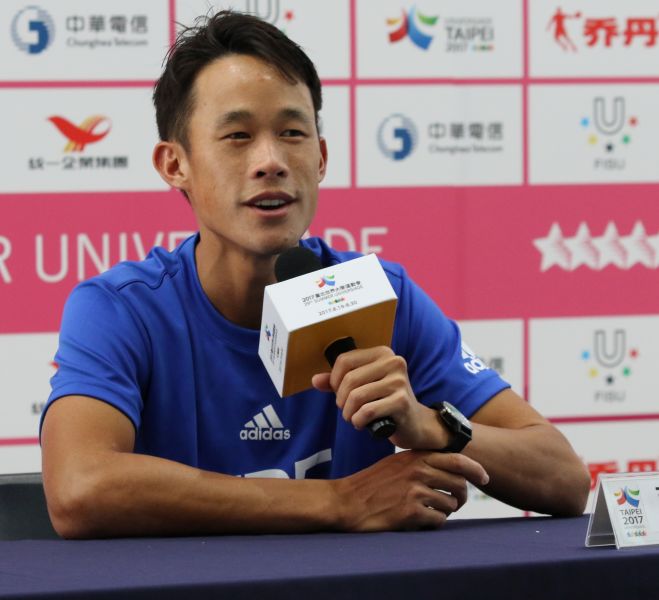 莊吉生也成功打進男單4強。台北世大運組委會提供