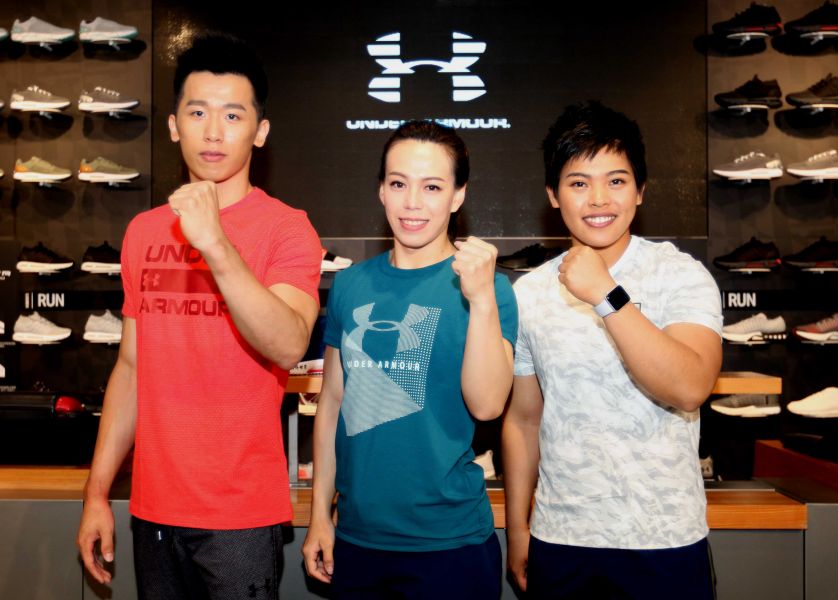 UA Team李智凱(左起)、郭婞淳和洪萬庭對亞運信心十足。林嘉欣／攝影