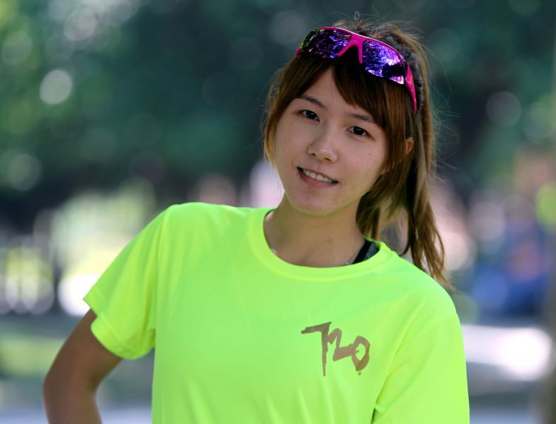 「720甜姐兒」洪珮寧將參加台北世大運女子三級跳遠。720armour運動墨鏡／提供。