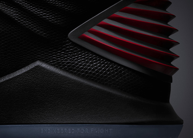立體的鞋筒設計象徵Michael Jordan的六個總冠軍。Nike提供
