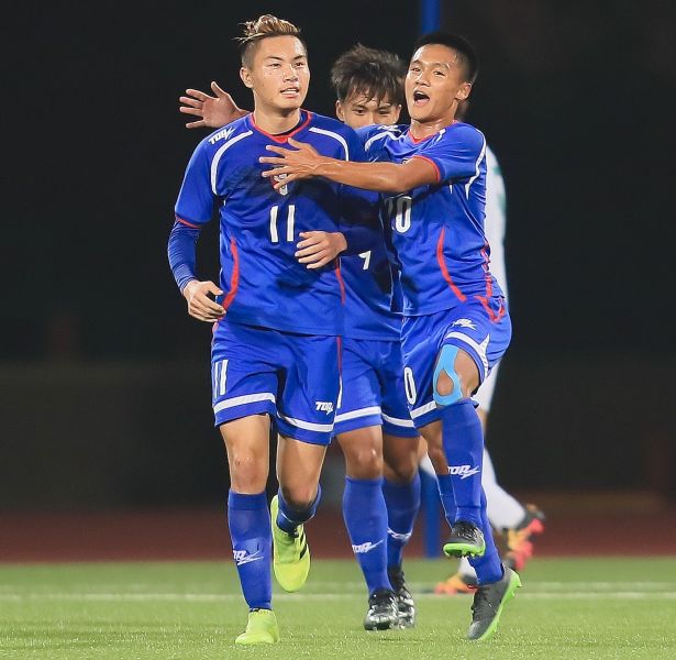 黃俊聞的關鍵進球，助中華隊重返16強。中華民國足球協會提供