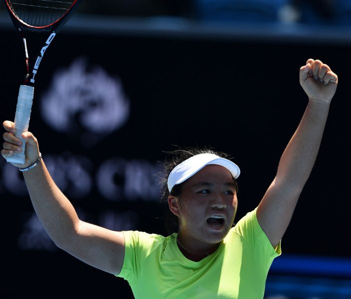 澳網青少女單雙打雙料冠軍梁恩碩將在臺灣公開賽登場。法新社