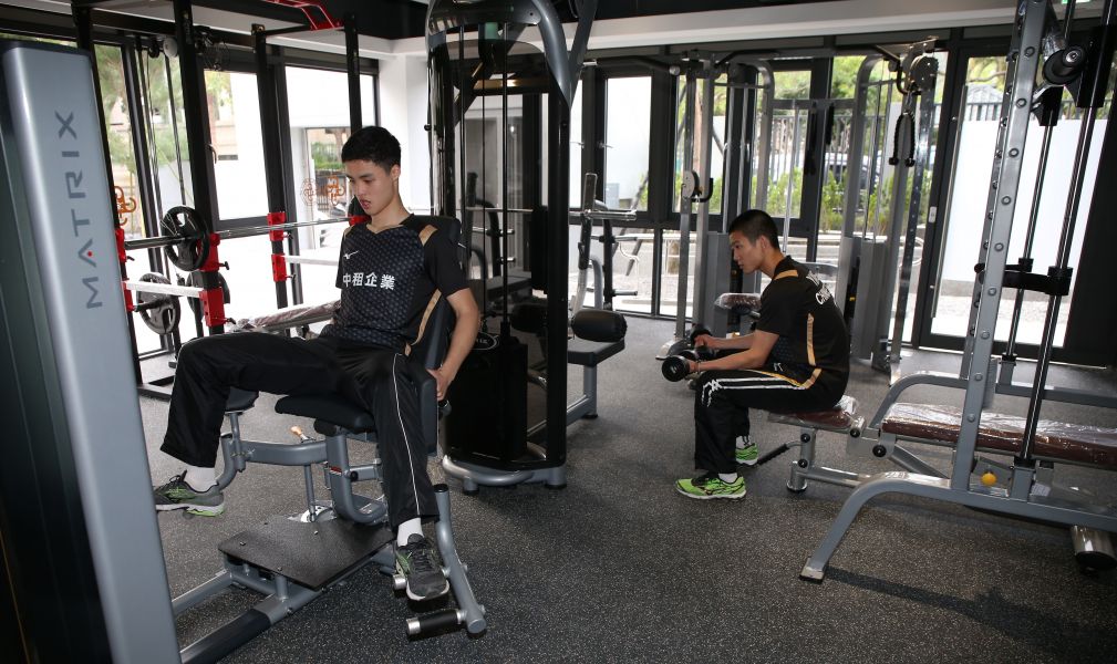 「中租陽光活力館」重量訓練室的設備也讓選手們讚不絕口／李天助攝