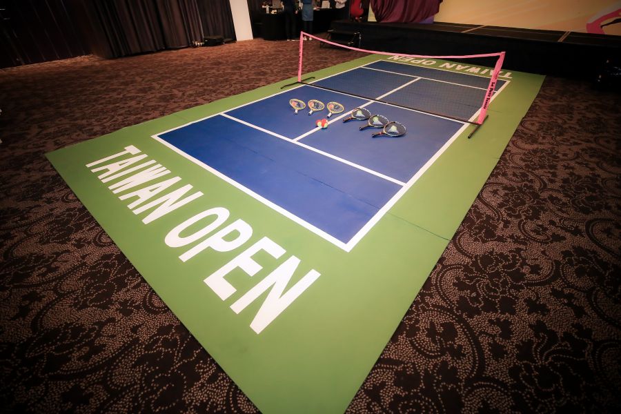 移動式迷你網球場將在臺灣公開賽期間開放試打。大會提供