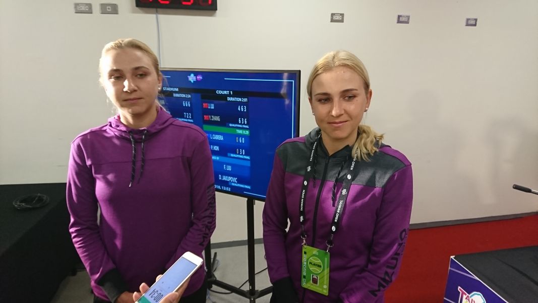 烏克蘭雙胞胎姐妹參加抽籤。WTA臺灣公開賽大會提供