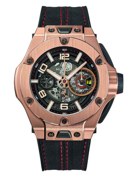 HUBLOT Big Bang Ferrari King Gold皇金腕錶，建議售價NT$1,305,000。